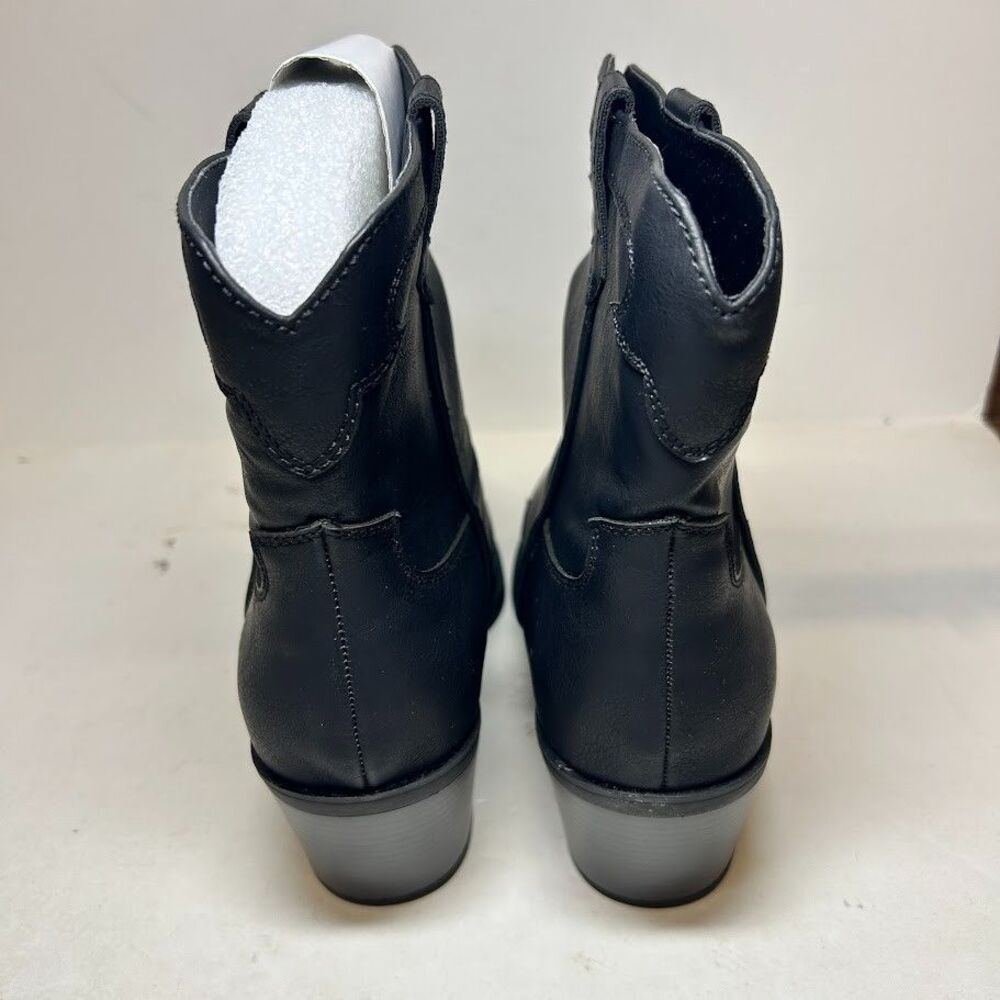 Sun Stone Womens 9.5 M Black Brenna Faux Leather Western Cowboy Boots NIB GU7 - Picture 6 of 6